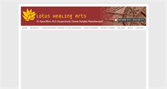 Desktop Screenshot of lotushealingarts.com