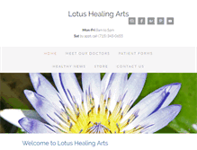 Tablet Screenshot of lotushealingarts.net